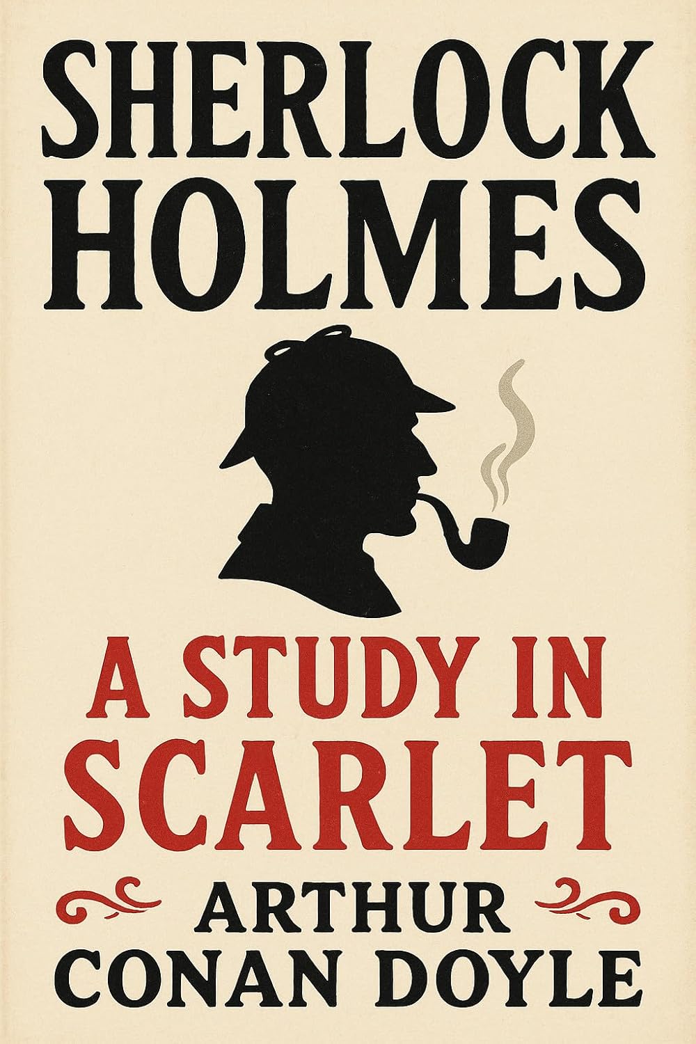 A Study in Scarlet (Full Version) audiobook cover - Fresh from war and illness, Dr. John Watson meets a brilliant, unnerving stranger in a London laboratory—and by the time they share rooms at 221B Baker Street, a trail of blood and logic is about to introduce the world to Sherlock Holmes.