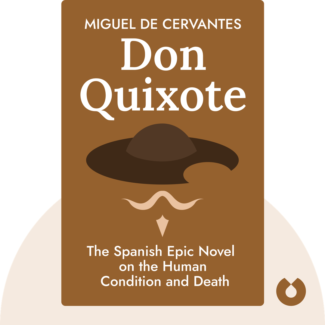 Don Quixote audiobook cover - The Spanish Epic Novel on the Human Condition and Death